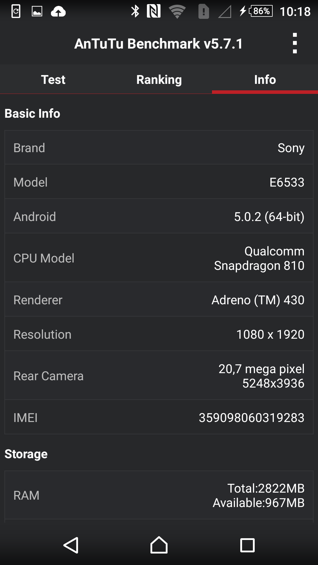 12Poza Sony Xperia Z3+ test v3