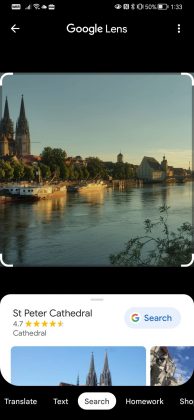 Google Lens denumiri locuri vizitate